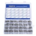  Compression Springs Assortment Kit, 390 Pcs 24 Different Sizes Stainless Steel Springs, Spring Assortment for Shop and Home Repairs 