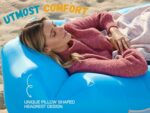 WEKAPO Inflatable Lounger Air Sofa Hammock-Portable,Water Proof& Anti-Air Leaking Design-Ideal Couch for Backyard Beach Traveling Camping Picnics & Music Festivals - Image 7