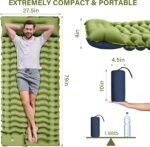Yuzonc Camping Sleeping Pad, Ultralight Camping Mat with Pillow Built-in Foot Pump Inflatable Sleeping Pads Compact for Camping Backpacking Hiking Traveling Tent - Image 6