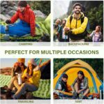 Yuzonc Camping Sleeping Pad, Ultralight Camping Mat with Pillow Built-in Foot Pump Inflatable Sleeping Pads Compact for Camping Backpacking Hiking Traveling Tent - Image 8