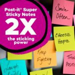 Post-it Super Sticky Notes, 24 Sticky Note Pads, 3 x 3 in., School Supplies, Office Products, Sticky Notes for Vertical Surfaces, Monitors, Walls and Windows, Supernova Neons Collection - Image 4