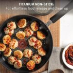 T-fal Ultimate Hard Anodized Nonstick Cookware Set 17 Piece, Oven Broiler Safe 400F, Lid Safe 350F, Kitchen Cooking Set w/Fry Pans, Saucepans, Saute Pan, Griddle, Pots and Pans, Dishwasher Safe Black - Image 5