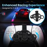Xhiver Mini Steering Wheel Attachment for PS-5 Controller – Racing Game Accessory, Enhanced Grip & Control (Black) - Image 4