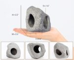 Aquarium Hideaway Rock Cave for Aquatic Pets to Breed, Play and Rest, Safe and Non-Toxic Ceramic Fish Tank Ornaments, Decor Stone for Betta - Image 4