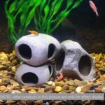 Aquarium Hideaway Rock Cave for Aquatic Pets to Breed, Play and Rest, Safe and Non-Toxic Ceramic Fish Tank Ornaments, Decor Stone for Betta - Image 7