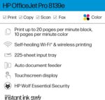 HP OfficeJet Pro 8139e Wireless All-in-One Color Inkjet Printer, Print, scan, Copy, fax, ADF, Duplex Printing Best-for-Home Office, 1 Year Instant Ink Trial Included - Image 5