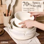 CAROTE 17pcs Pots and Pans Non Stick, Cookware Sets Detachable Handle, Induction Kitchen Pots and Pans,NonStick Cooking Set, Oven/Dishwasher/Fridge Safe, Space Saving - Image 6