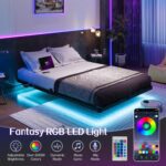 Full Size Modern Floating Bed Frame with Smart LED Lights, USB Charging Station, Sturdy Metal Platform, No Box Spring Needed, and Easy Assembly - Image 4