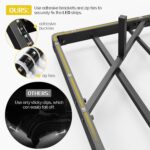Full Size Modern Floating Bed Frame with Smart LED Lights, USB Charging Station, Sturdy Metal Platform, No Box Spring Needed, and Easy Assembly - Image 9