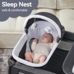 Pamo Babe Playard Portable Playard Foldable Playpen for Baby and Toddler Portable Crib Mattress Diaper Changer for Newborn (Grey) - Image 4