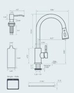 FORIOUS Black Kitchen Faucet with Soap Dispenser and Pull Down Sprayer, Bar High Arc Single Handle Classic 3 Modes Stainless Steel Faucet for Kitchen Sink Farmhouse RV Laundry Camper - Image 6