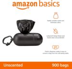 Amazon Basics Dog Poop Bags with Dispenser, 900 Count, Enhanced for Guaranteed Leakproof, Unscented, Includes Leash Clip - Image 3
