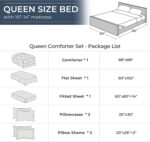 HEVUMYI 7 Pieces Queen Comforter Set, All Season Reversible Bed in a Bag Queen, Ultra Soft Queen Bedding Set with Grey Comforter, Flat Sheet, Fitted Sheet, Pillowcases, Pillow Shams, Dark Grey - Image 9