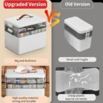 CTIME 3-Tier Medicine Organizer - Portable Medicine Cabinet with Leather Handle, Empty First Aid Kit for Home - Image 5