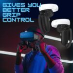 AMZDM Controller Grip for Oculus Quest 2 Accessories Grips Cover for VR Touch Controllers Covers Protector with Non-Slip Thumb Grips 1Pair Black - Image 3