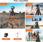 Victiv Tripod 74-Camera-Tripod for Cell Phone, Aluminum Professional Heavy Duty Camera Tripod Stand, Tripod for Camera DSLR SLR with Carry Bag, Compatible with Canon Nikon iPhone - Image 6