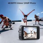 AKASO Brave 7 LE 4K30FPS 20MP WiFi Action Camera with Touch Screen EIS 2.0 Zoom Remote Control 131 Feet Underwater Camera with 2X 1350mAh Batteries Support External Microphone Vlog Camera - Image 5