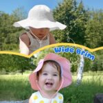 HONGTEYA Baby Sun Hat Toddler Girl Beach Hat Adjustable Outdoor Summer Hat UPF 50+ Sun Protection Wide Brim Infant Kids - Image 5
