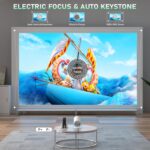 [Netflix Officially & Electric Focus] Projector with WiFi and Bluetooth, XuanPad Full HD 1080P Portable Projector, 210° Rotatable Stand, Auto Keystone, Dust Removal and Heat Dissipation Design - Image 6