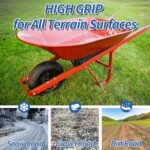 13" Wheelbarrow Tire, 4.00-6 Flat-free Solid Tire and Wheel, with 5/8" or 3/4" Bearings, 1.75" Centered Hub for Wheelbarrow/Wagon/Trolley/Garden Scooter Cart - Image 6