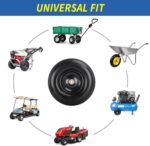 13" Wheelbarrow Tire, 4.00-6 Flat-free Solid Tire and Wheel, with 5/8" or 3/4" Bearings, 1.75" Centered Hub for Wheelbarrow/Wagon/Trolley/Garden Scooter Cart - Image 7