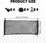 Cargo Net Stretchable, Trunk Net for SUV, Adjustable Elastic Trunk Storage Net with Hook, Universal Truck Bed Organizer Car Interior Accessories Fit for Most SUVs, Vehicles and Trucks - Image 3