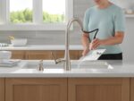 Delta Boyd Brushed Nickel Kitchen Faucet with Pull Down Sprayer and Soap Dispenser, Modern Single Hole Kitchen Sink Faucet, Single Handle, SpotShield Stainless 19893Z-SPSD-DST - Image 4