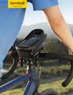 Lamicall Bike Frame Bag Waterproof - [1s Release] [2 in 1] Bike Phone Bag, Bike Phone Holder Mount, Bicycle Top Tube Bag, Cycling Pouch with Rain Cover, Bike Accessories for Phones Under 7" - Image 8