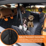 URPOWER Dog Car Seat Cover for Pets 100% Waterproof Seat Cover Hammock 600D Heavy Duty Scratch Proof Nonslip Durable Soft Back Seat Covers for Cars Trucks and SUVs - Image 3