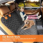 URPOWER Dog Car Seat Cover for Pets 100% Waterproof Seat Cover Hammock 600D Heavy Duty Scratch Proof Nonslip Durable Soft Back Seat Covers for Cars Trucks and SUVs - Image 5