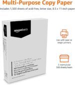 Amazon Basics Multipurpose Copy Printer Paper, 20 lb, 8.5 x 11 Inches, 3 Reams (1,500 Sheets), 92 Bright, White - Image 3