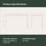 Branch Daily Desk - Functional at Home Office Desk with Effortless Assembly, Timeless Design, Rounded Corners, and Built-in Cable Notch - 36” W x 28.5” H x 24” D - Walnut Work Table - Image 4