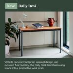 Branch Daily Desk - Functional at Home Office Desk with Effortless Assembly, Timeless Design, Rounded Corners, and Built-in Cable Notch - 36” W x 28.5” H x 24” D - Walnut Work Table - Image 6