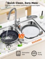 Pro DUXANO 12PC Hybrid 3-Ply Stainless Steel Skillet&Nonstick Pots and Pans Set, High Heat Sear&Fry, 2-Layer Ceramic Induction Cookware, 9H Scratch-Resistant&Anti-Warp,PFAS Free,All Cooktop/Dishwasher - Image 12