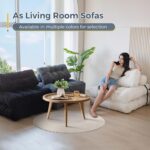 MAXYOYO Folding Sofa Bed, Convertible Sleeper Chair with Pillow Foldable Mattress with Back Support, Portable Fold Out Chair Bed Comfy Floor Sofa Lounge for Living Room Bedroom, Beige, Single - Image 7