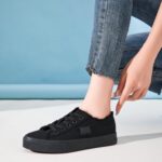 BENPAO Women's White Canvas Shoes Black Canvas Fashion Sneakers for Women Comfortable Casual Tennis Shoes Low Top Walking Shoes - Image 8