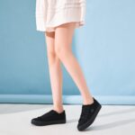 BENPAO Women's White Canvas Shoes Black Canvas Fashion Sneakers for Women Comfortable Casual Tennis Shoes Low Top Walking Shoes - Image 10