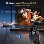 [1000 ANSI & Audio by DBX-TV] Alvar 4K Projector with WiFi 6 and Bluetooth, 30W Speakers, NetfIix Certified & DoIby Audio Outdoor Proyector, Auto Focus Native 1080P Smart Projector, Black - Image 7