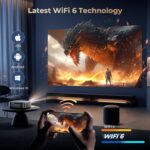 [1000 ANSI & Audio by DBX-TV] Alvar 4K Projector with WiFi 6 and Bluetooth, 30W Speakers, NetfIix Certified & DoIby Audio Outdoor Proyector, Auto Focus Native 1080P Smart Projector, Black - Image 8