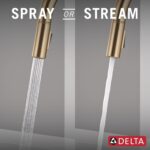Delta Nicoli Brushed Gold Kitchen Faucet with Pull Down Sprayer, Modern Single Hole Kitchen Sink Faucet, Single Handle, Champagne Bronze 19867LF-CZ - Image 8