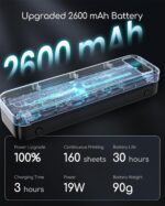 Portable Printers Wireless for Travel, Inkless Thermal Printer, Bluetooth Mobile Compact Printer Support 8.5" X 11" US Letter & A4 Size, Compatible with iPhone Android Laptop for Home Car Office - Image 5