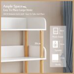 5-Tier Wooden Open Bookcase - Modern Display Bookshelf with Side Panels and Solid Wood Frame for Home and Office, Shelf Unit in Warm White - Image 6