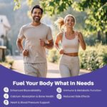 Magnesium Potassium Vitamin D3 K2 10000IU Supplement - Supports Bone, Heart, Immune Health, Mood Balance & Energy for Women & Men - Enhanced Absorption, Non-GMO - 60 Capsules - Image 6