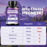 Magnesium Potassium Vitamin D3 K2 10000IU Supplement - Supports Bone, Heart, Immune Health, Mood Balance & Energy for Women & Men - Enhanced Absorption, Non-GMO - 60 Capsules - Image 8