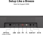 ULTIMEA 7.1ch Sound Bar with Subwoofer, Virtual Surround Sound System for TV, Sound Bar for Smart TV with 4 Surround Speakers, Peak Power 330W, TV Soundbar with App Control, Opt/AUX/BT, Aura A40 - Image 10