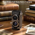 CHUZHAO Mini Retro Digital Camera - Vintage TLR Style Point and Shoot Auto Focus Vlogging Camera, Compact & Portable, 16GB Card Included, Ideal for Beginners, Teens, Kids and Adults - Image 3