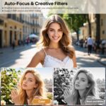 CHUZHAO Mini Retro Digital Camera - Vintage TLR Style Point and Shoot Auto Focus Vlogging Camera, Compact & Portable, 16GB Card Included, Ideal for Beginners, Teens, Kids and Adults - Image 6