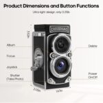 CHUZHAO Mini Retro Digital Camera - Vintage TLR Style Point and Shoot Auto Focus Vlogging Camera, Compact & Portable, 16GB Card Included, Ideal for Beginners, Teens, Kids and Adults - Image 8
