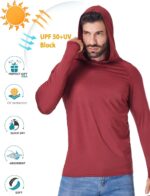 OYGSieg Men's Athletic Hoodies Long Sleeve Fishing Shirts for Men UPF 50+ SPF UV Sun Protection Shirts Rash Guards - Image 8