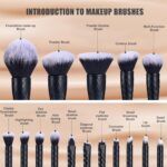 BS-MALL Travel Makeup Brushes – Professional and Durable 16-piece Set Detachable Rotating Handles, Eco-Friendly Design, Comes with Storage Barrel(Black case) - Image 4